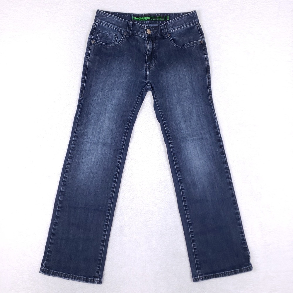 Rock & Roll Cowboy Pistol Straight Leg Jeans 29x30‎ Dark Wash